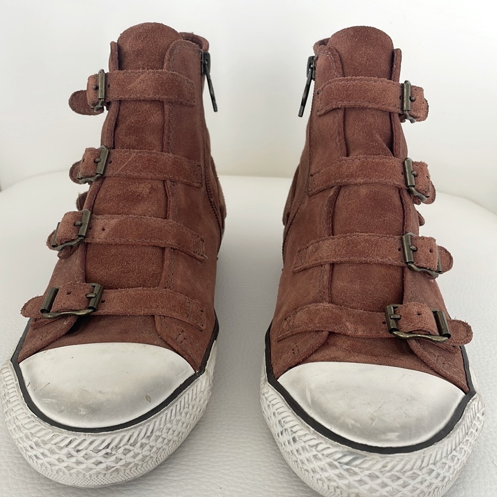 ASH virgin brown suede ankle sneaker